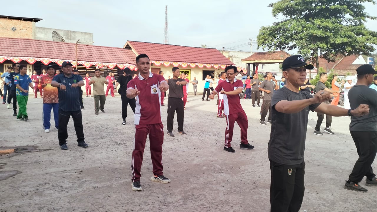 Zumba Banjir Hadiah, Polsek Bayung Lencir Peringati HUT Bhayangkara ke 78
