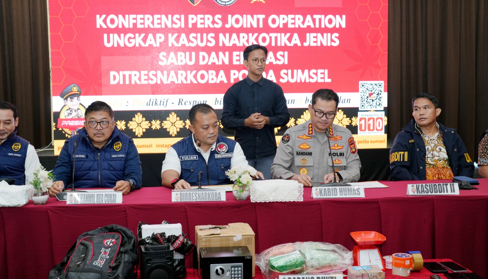 Polda Sumsel Bongkar Jaringan Narkoba Pemasok Kawasan Tambang dan Perkebunan, Sita 11.443 Butir Ekstasi dan 1,3 Kg Sabu
